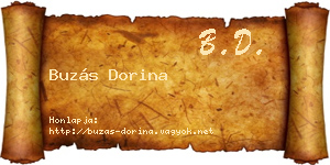 Buzás Dorina névjegykártya